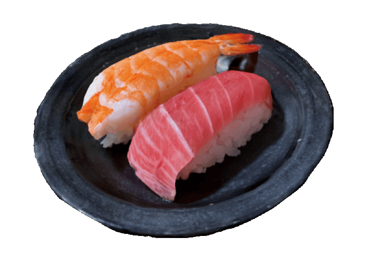 Salmon and tuna nigiri